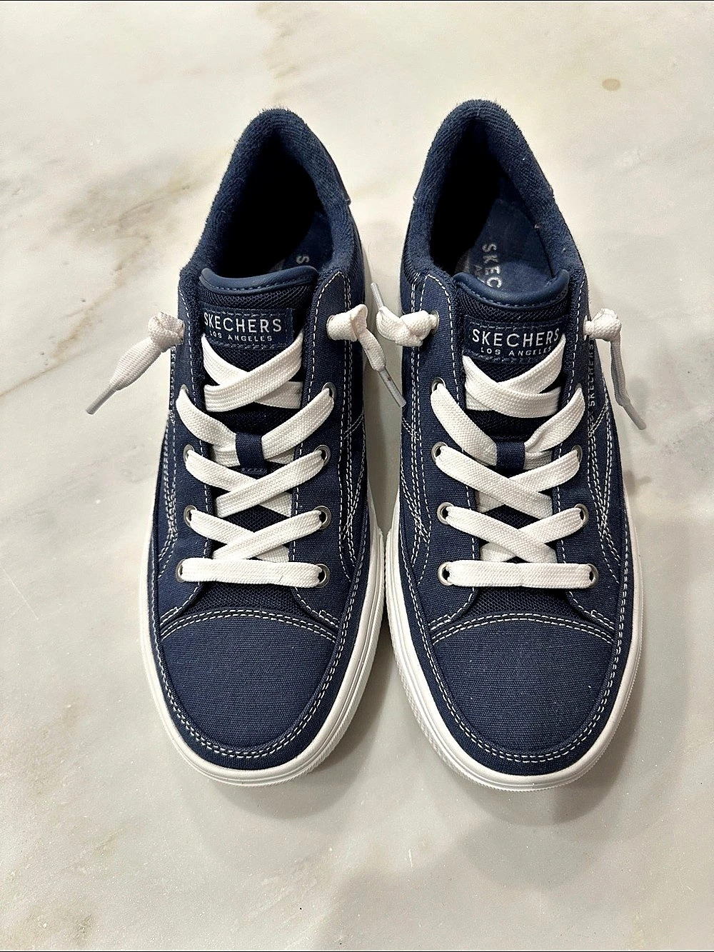 Skechers Street Cleats - Air-Cooled Arch Fit Sneakers Blue & White US 9